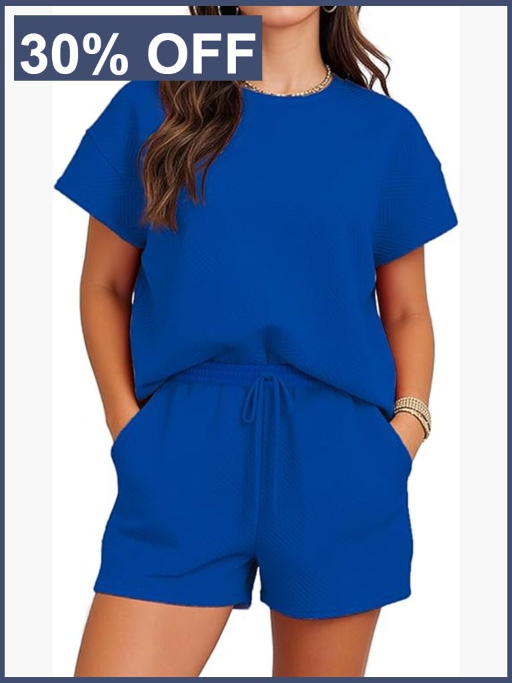 2 Piece Lounge Set Sweat Shorts Top Casual Travel Outfit